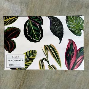 Hester & Cook Set of 30 “Tropical Leaves” Placemats, 18.5” x 12.5”, paper - New